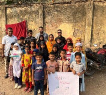 Mr. Evan Islam meeting the kids in Mirpur