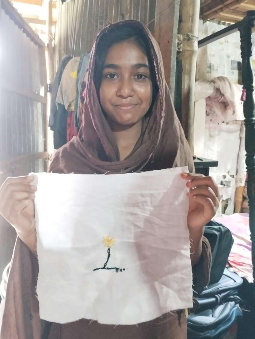 Farzana participated in the sewing training