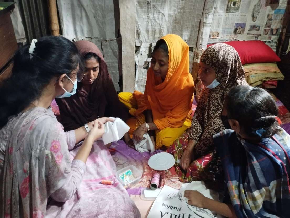 Kids in Mohakhali participated in the sewing training 2