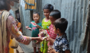 Children in Mirpur received vegetable seeds
