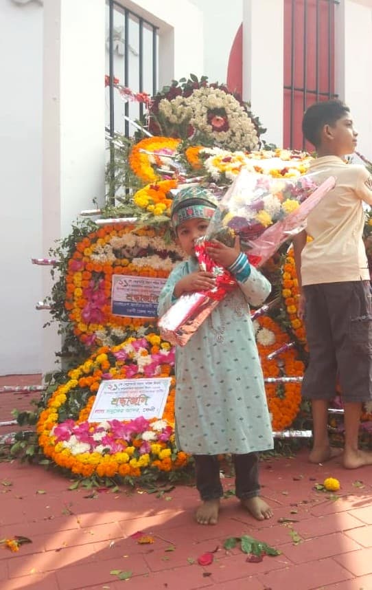 Aryan participated in the international mother language day program