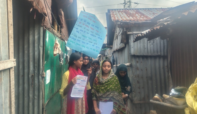 kids in mirpur participated in child labor awareness rally