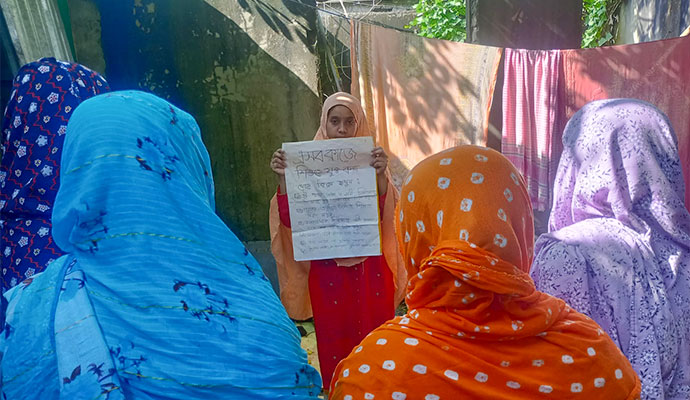 Nahida participated in awareness against child labor program by Shapla Foundation