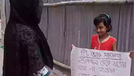 Ayesha participated in the heatstroke awareness program
