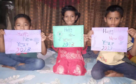 children in mirpur celebrating new year 2023