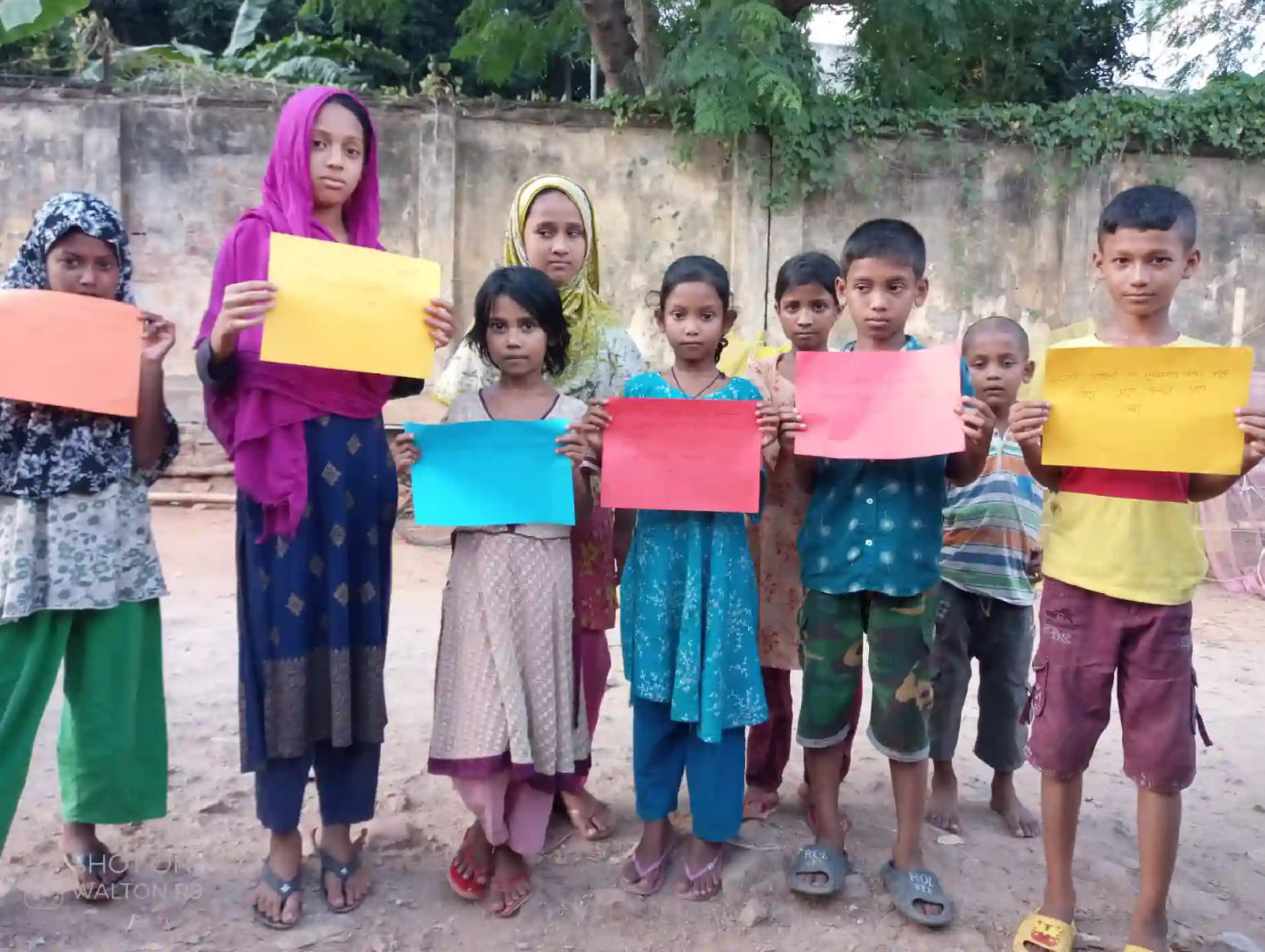 Children in Mirpur Participated in the Anti-human Trafficking Program