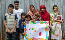 children in mohakhali celebrating new year 2023