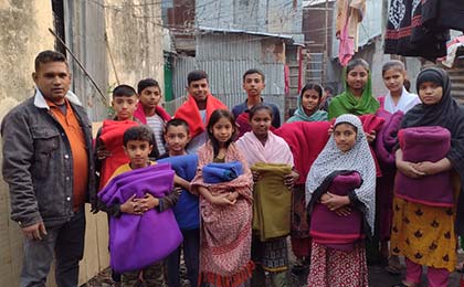 Children in Mohakhali received blankets