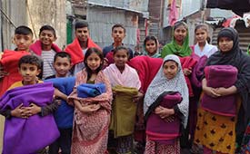 Children in Mohakhali received blankets