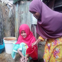 Ahona and Tanisha participated in global handwashing day program