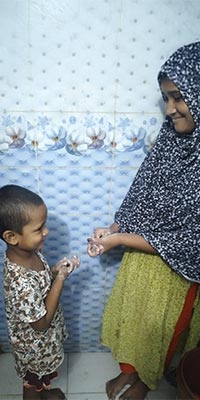 Hasna participated in global handwashing day program