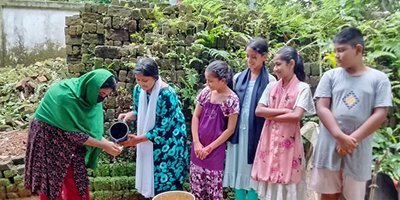 Keya and her friends participated in global handwashing day program