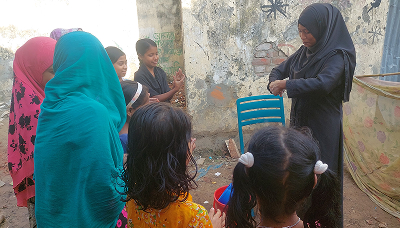 Kids in Mohakhali participated in our global handwashing day program