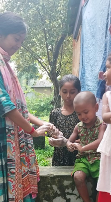 Preeti participated in our global handwashing day program