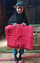 Hajera received blankets