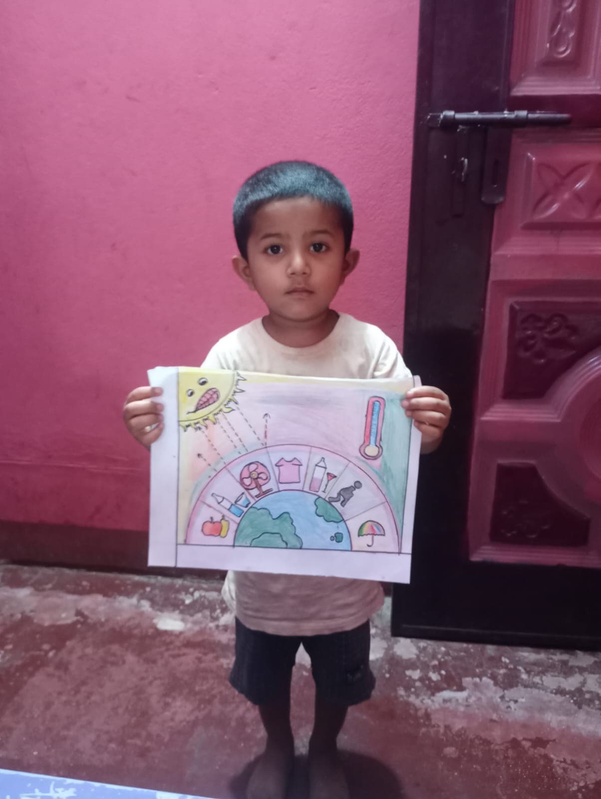 Aryan participated in heat wave awareness program
