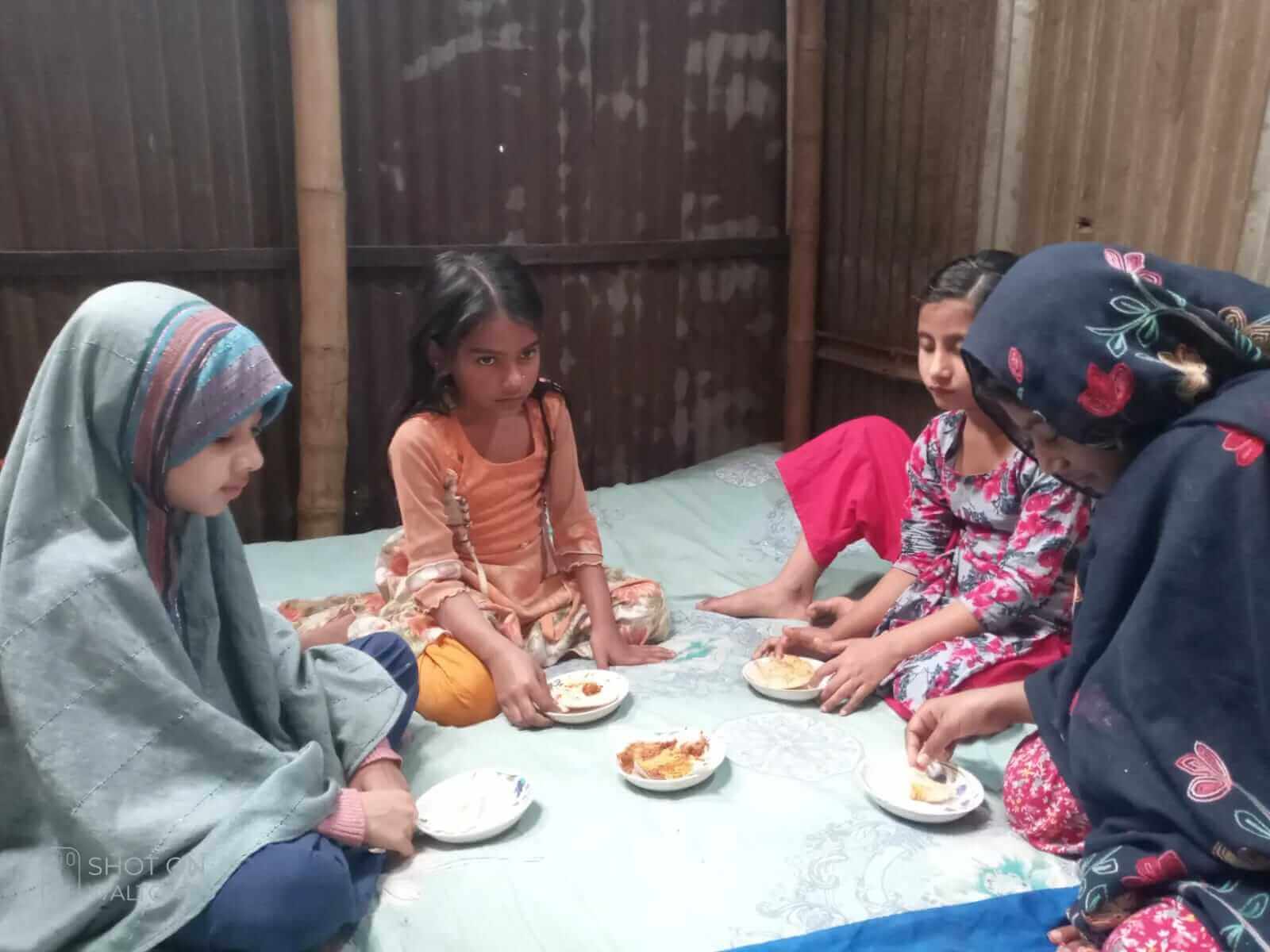 Jannat, Sadia, Monika, and Sultana participated in pitha utshob