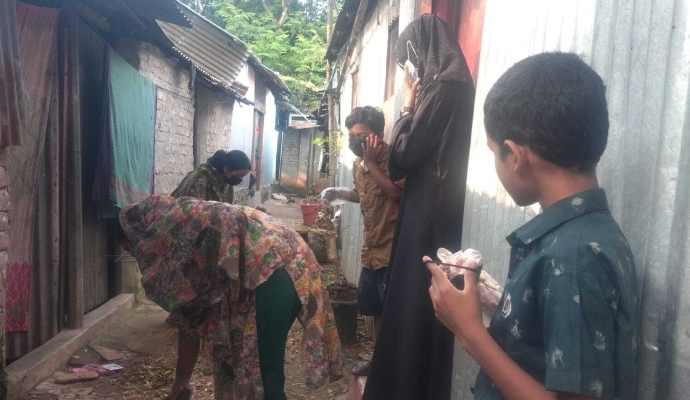 kids in mirpur participated in the cleaning