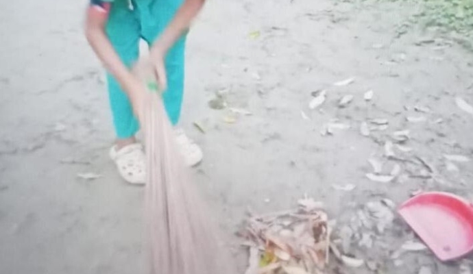 Abdur participated in community cleaning