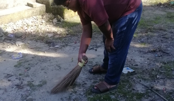 Rashadul participated in community cleaning