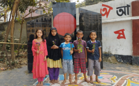 Kids in Mirpur celebrated international mother language day