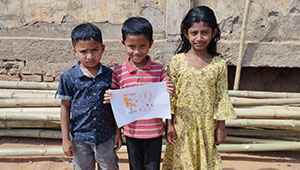 Kids in Mohakhali participated in the heatstroke awareness program