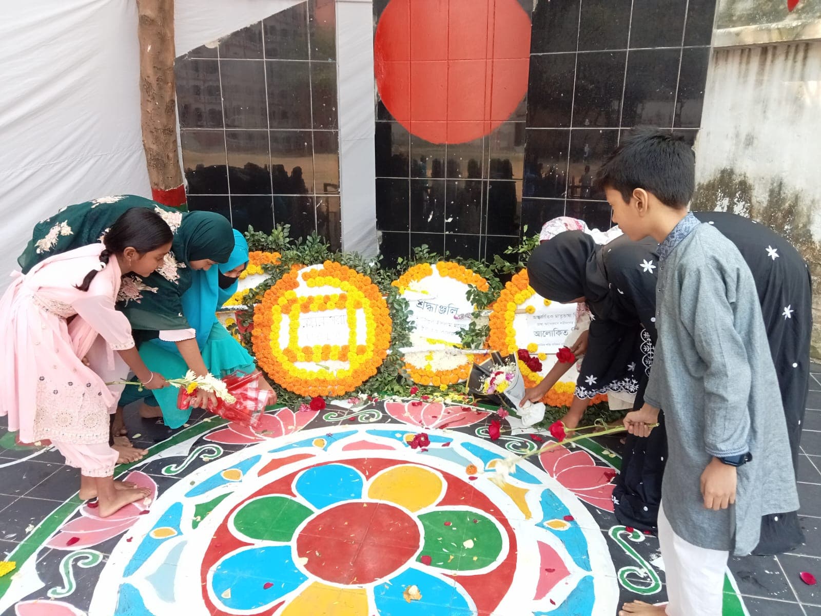 Kids in Mirpur participated in international mother language day program