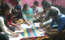 Kids in Mohakhali participated in essay writing competition