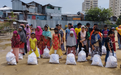 Kids in Mohakhali received ramadan food package