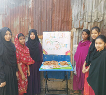 Mim, Lima, Mitu, Brishti, Khushi, and Henna participated in pitha utshob