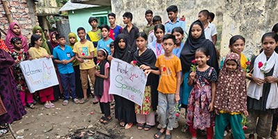 Kids in Mohakhali Sattala Slum Receive Allen Alam