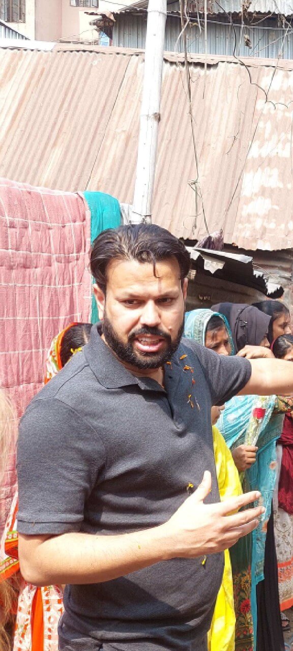 Mr. Evan Islam meeting the kids in Mohakhali