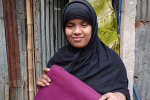 Nasrin received blankets