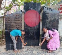 Parvez and Hasna participated in the mother language day program