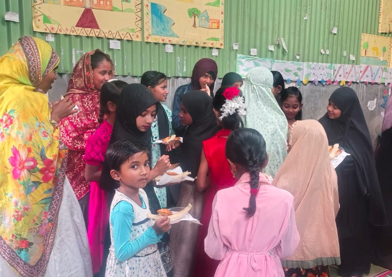 Kids in Mirpur participating pitha utshob
