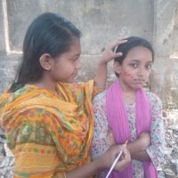 Two girls in Mirpur celebrated bengali new year