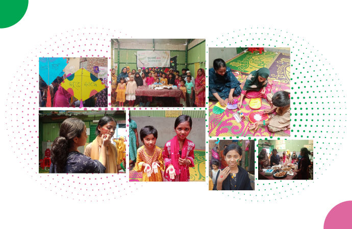 Shapla foundation kids celebrating Pohela Boishakh 1433