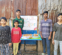 Rakib, Romjan, Kabir, Arman, and Shakil participated in pitha utshob