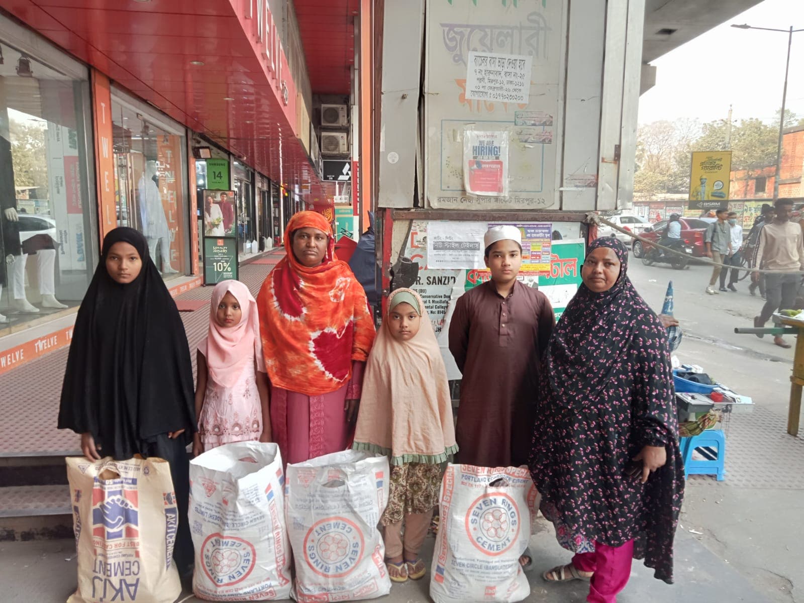 Sponsored kids in Mirpur receiving iftar