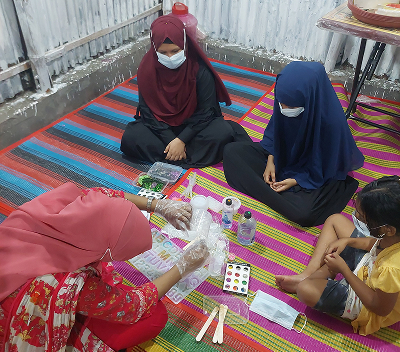 Shapla Foundation kids Mohakhali participated in the resin art workshop