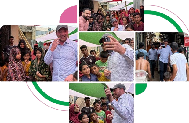 Sam Fife visit to Mohakhali slum