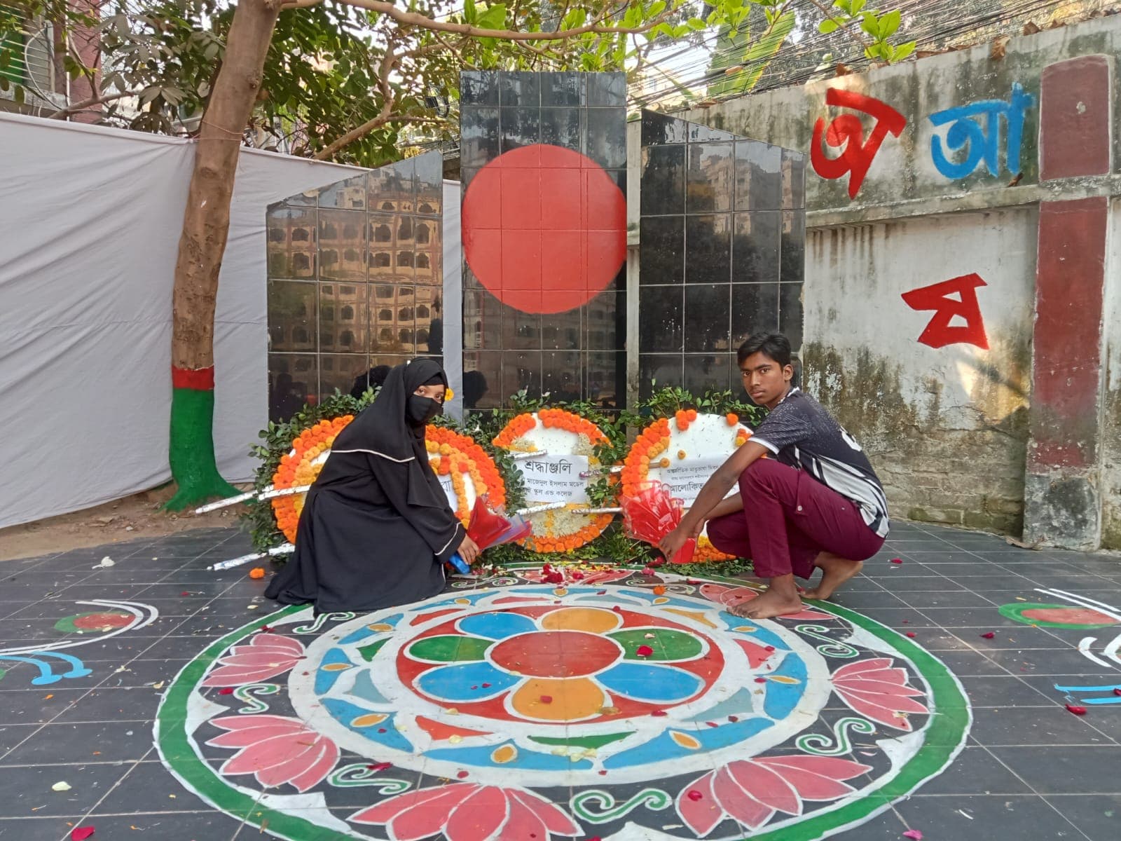 Tasmim and Fahim participated in the international mother language day program