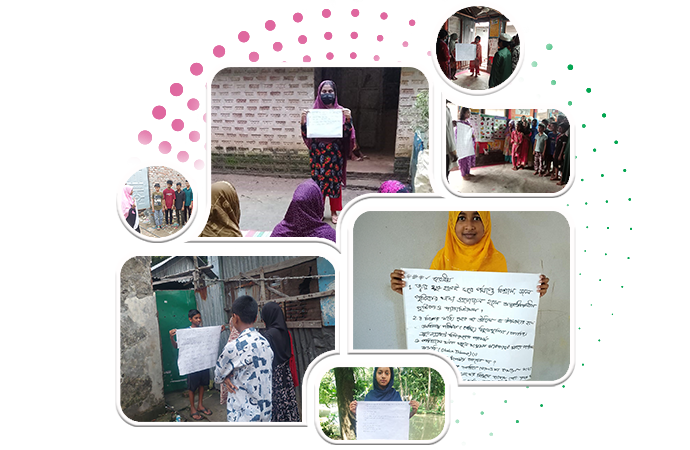 Collage of viral fever awareness program