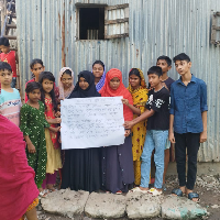 Children in Mohakhali Participated in the Anti-human Trafficking Program