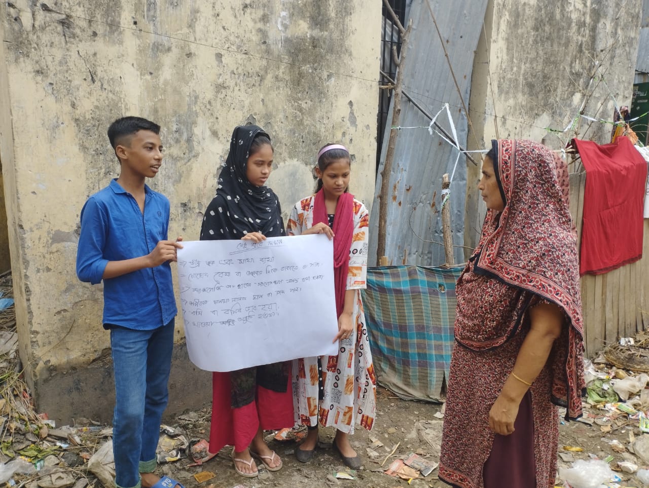 Kids in Mohakhali spreading dengue awareness
