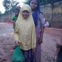 Hajera Received Qurbani Meat