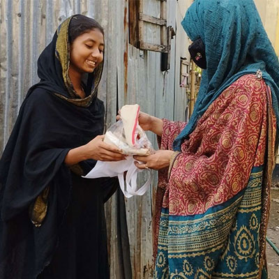 Moushumi received eid dress