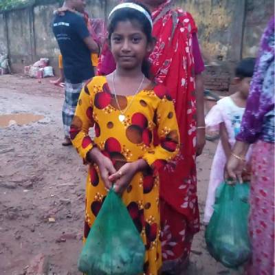 Sultana Received Qurbani Meat